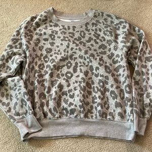 Old Navy Grey Cheetah Sweatshirt Size Small